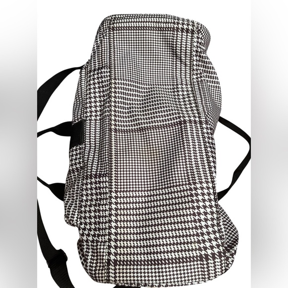 Lauren Ralph Lauren Houndstooth Travel Tote Black/White 16” x 11” x 7” - Picture 8 of 9